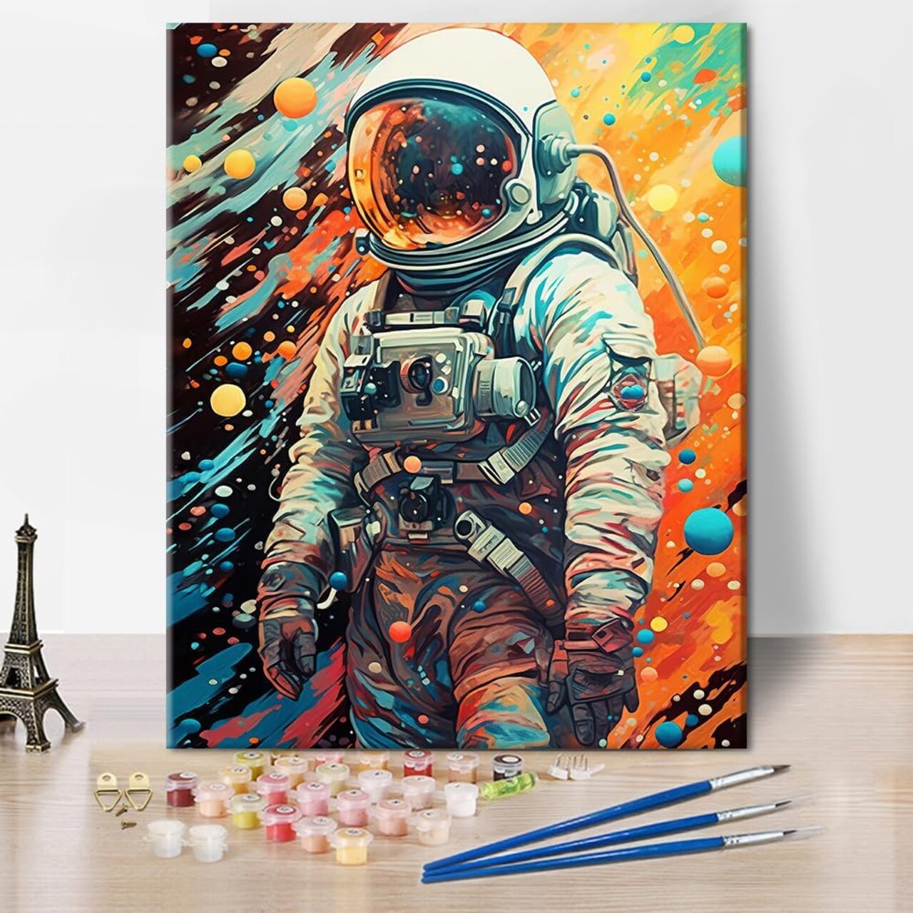 Paint by Numbers for Adults Beginner Colorful Astronaut DIY Acrylic Painting by Number for Adults Kids Paint by Number Adults' Paint-by-Number Kits Arts Craft for Home Wall Decor, 16"x20"